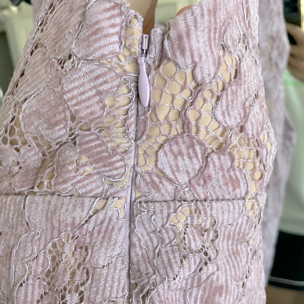 Free People blush colored lace mini dress. Size 6 - Picture 6 of 12
